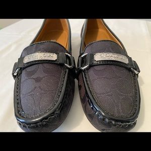 Coach Signature Loafers Flats, Black 10